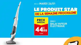 Quigg balai vapeur électrique