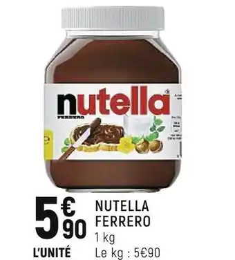 Spar Ferrero nutella offre