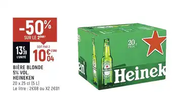 Petit Casino Heineken bière blonde 5% vol. offre