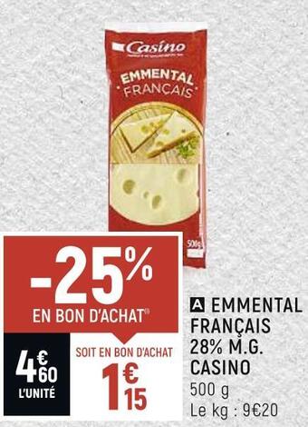 Spar Casino emmental français 28% m.g. offre