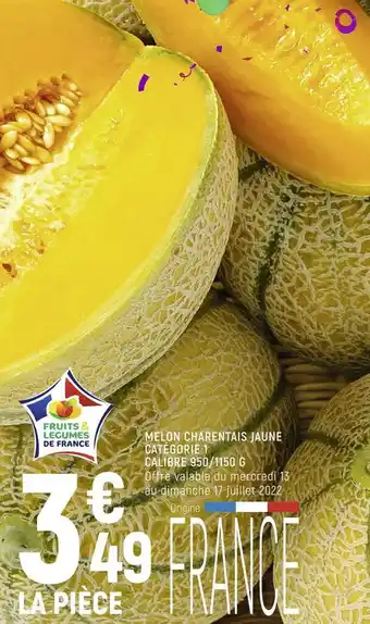 Melon charentais jaune