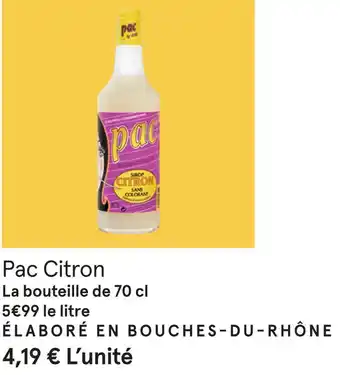 Monoprix Pac citron offre