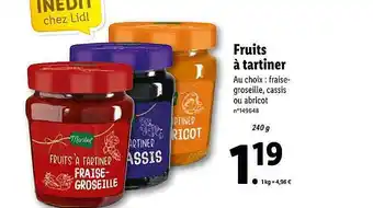 Lidl Fruits à Tartiner Maribel 240g offre