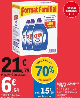 E.Leclerc Xtra Lessive Liquide offre