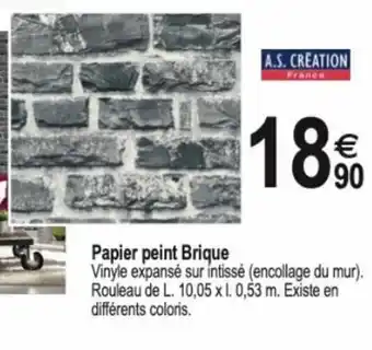 Tridôme Papier peint Brique offre