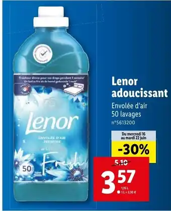 Lidl Lenor adoucissant offre