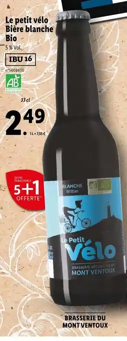 Lidl Le petit vélo bière blanche bio offre