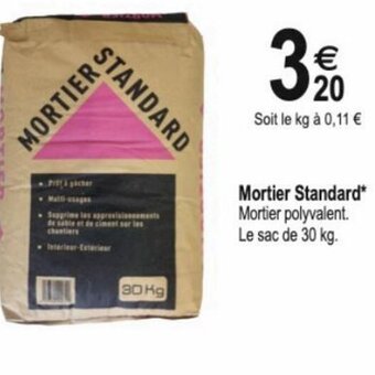 Tridôme Mortier Standard offre