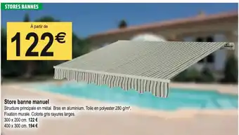 Tridôme Store Banne Manuel offre