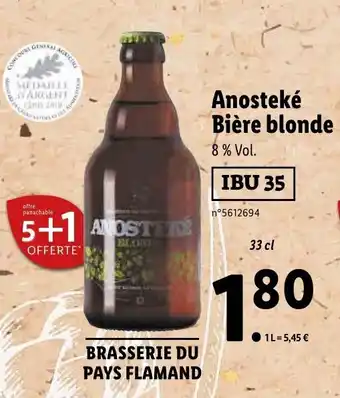 Anosteké biÚre blonde