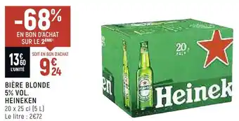 Petit Casino Heineken bière blonde 5% vol. offre