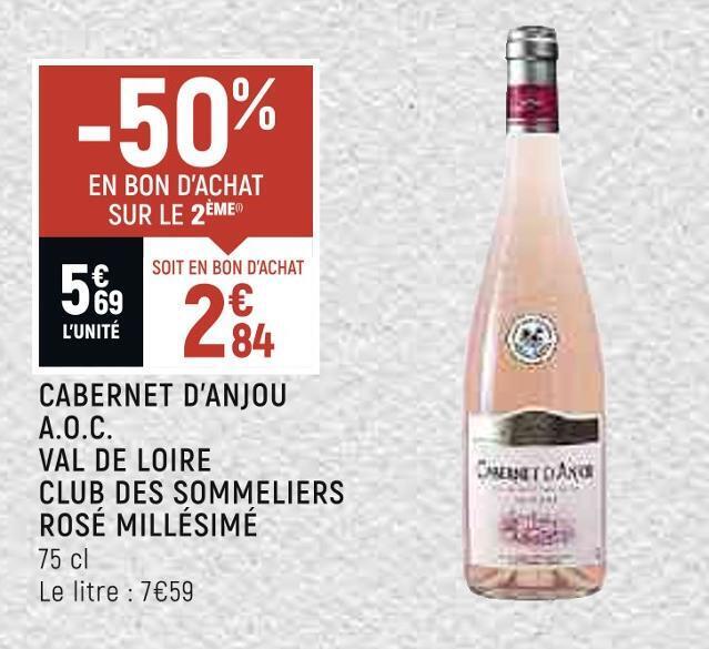Promo Club des sommeliers d’anjou a.o.c. val de loire rosé