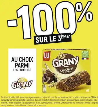 Petit Casino Lu bon plan sur les produits grany de la marque lu offre