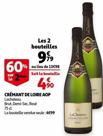 Auchan Crémant de loire aop offre