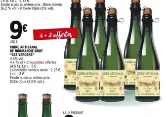 E.Leclerc Cidre Artisanal de Normandie Brut Les Vergers offre