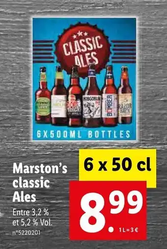 Lidl Marston's classic ales offre