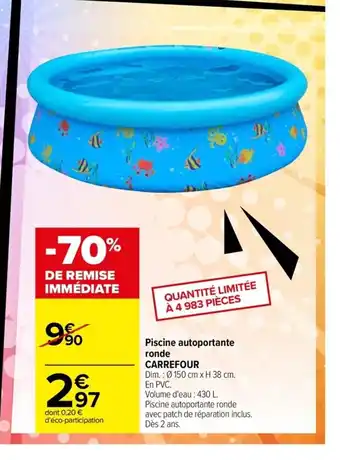 Carrefour Piscine Autoportante Ronde