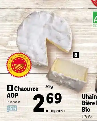 Lidl Chaource aop offre
