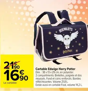 Carrefour Cartable Edwige Harry Potter offre
