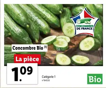 Lidl Concombre bio offre