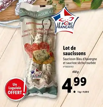 Lidl Lot de saucissons offre