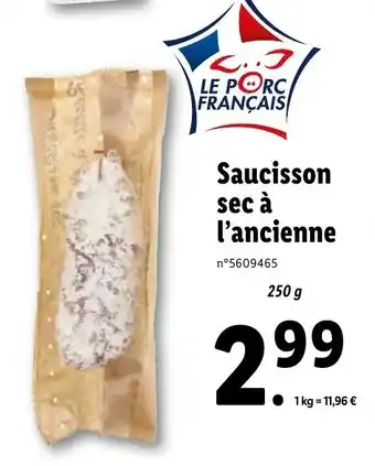 Lidl Saucisson sec à l'ancienne offre