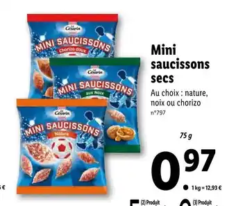 Lidl Mini saucissons secs offre