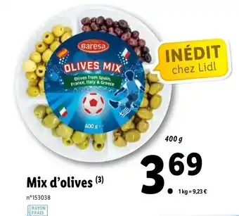 Lidl Mix d'olives offre