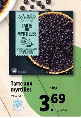 Lidl Tarte aux myrtilles offre