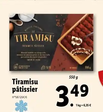 Lidl Tiramisu pâtissier offre