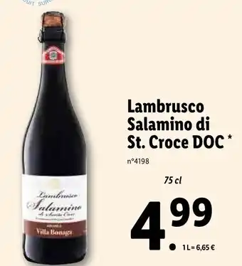 Lidl Lambrusco salamino di st. croce doc offre