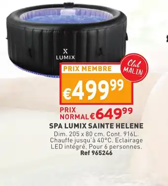 Trafic Spa Lumix Sainte Helene Ref 965246 offre