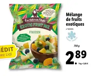 Lidl Mélange de fruits exotiques offre