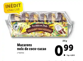 Lidl Macarons noix de coco-cacao offre