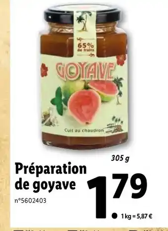 Lidl Préparation de goyave offre