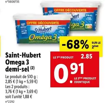 Lidl Saint-hubert omega 3 demi-sel offre