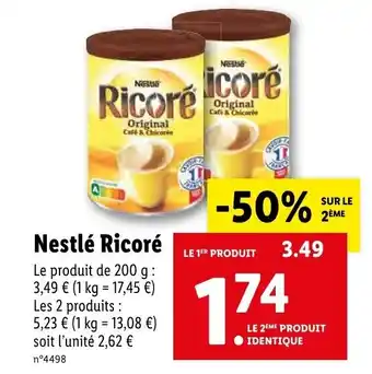 Lidl Nestlé ricoré offre