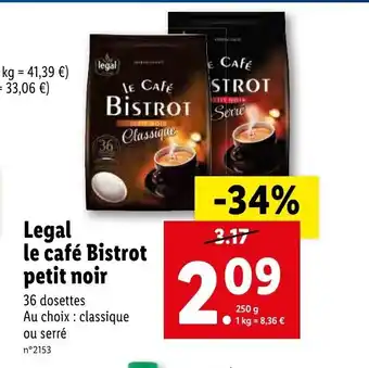 Lidl Legal le café bistrot petit noir offre