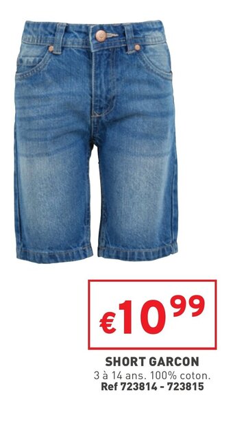 Trafic Short Garcon offre