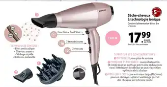 Lidl Sèche-cheveux à technologie ionique offre