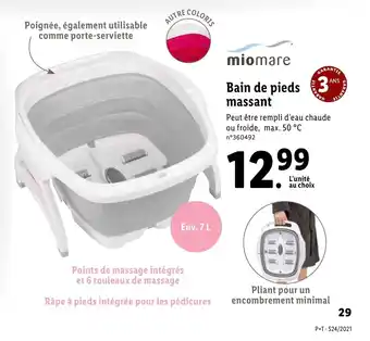 Lidl Bain de pieds massant offre