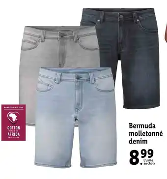 Bermuda molletonné denim