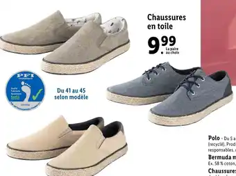 Lidl Chaussures en toile offre