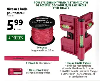 Lidl Niveau à bulle pour poteau offre