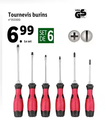 Lidl Tournevis burins offre