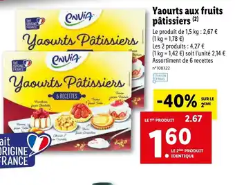 Lidl Yaourts aux fruits pâtissiers offre