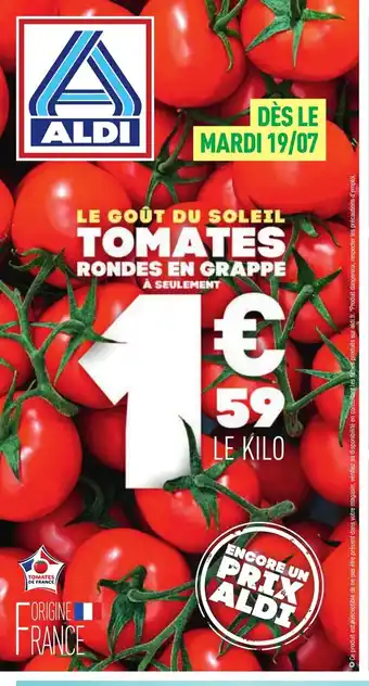 ALDI Tomates Rondes En Grappe offre
