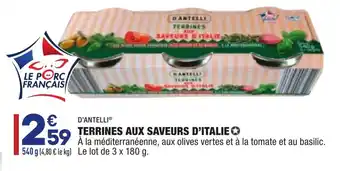ALDI Terrines Aux Saveurs D'Italie offre