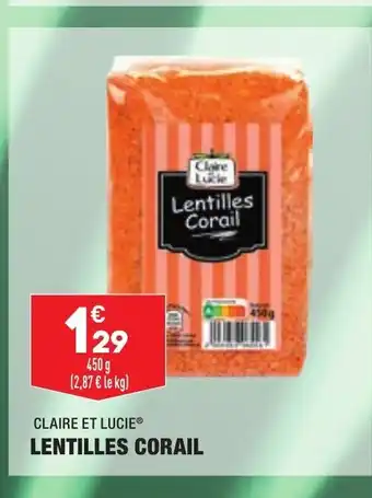 ALDI Lentilles Corail offre