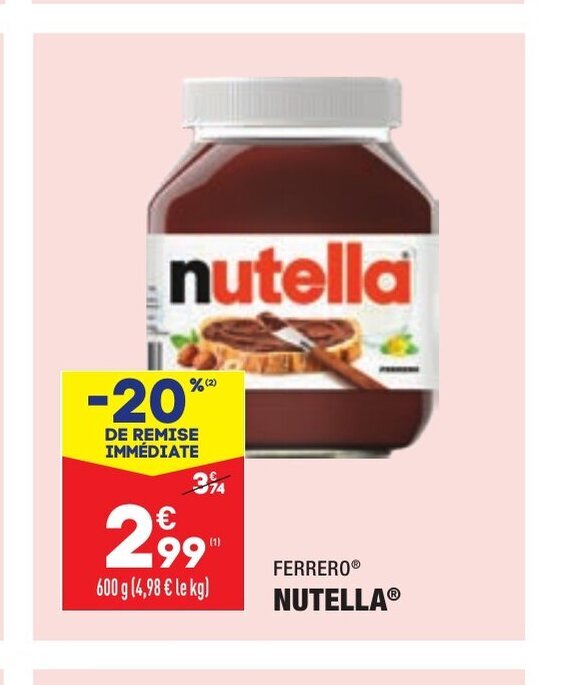 Promo Nutella chez ALDI